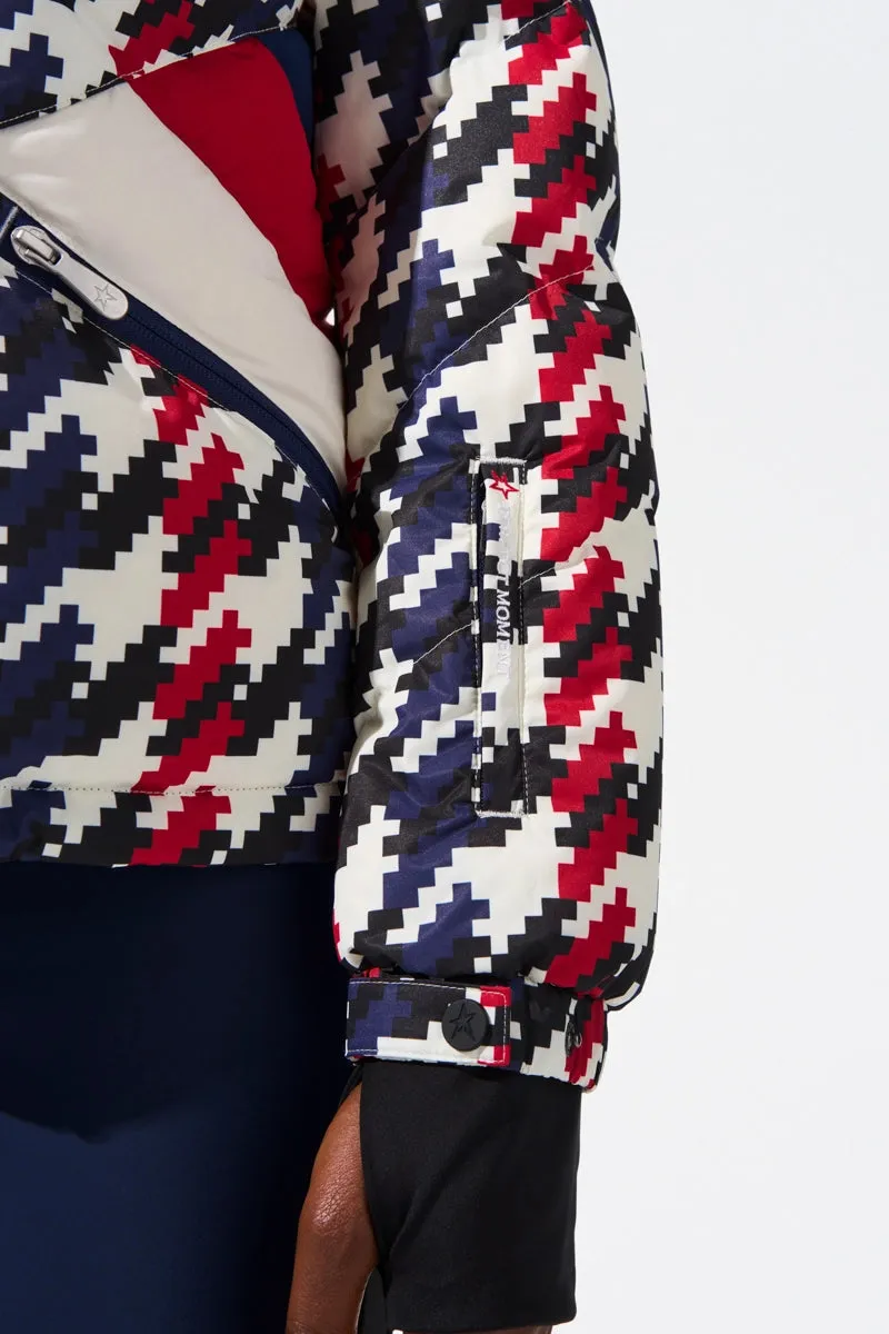 Houndstooth Ski Duvet Down Ski Jacket
