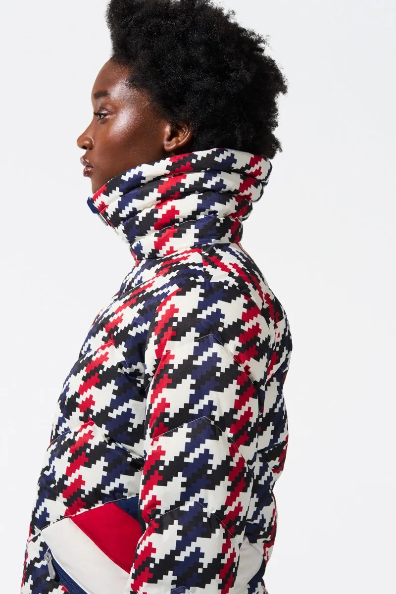 Houndstooth Ski Duvet Down Ski Jacket