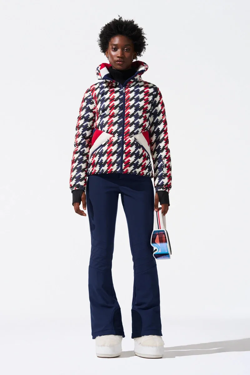 Houndstooth Ski Duvet Down Ski Jacket