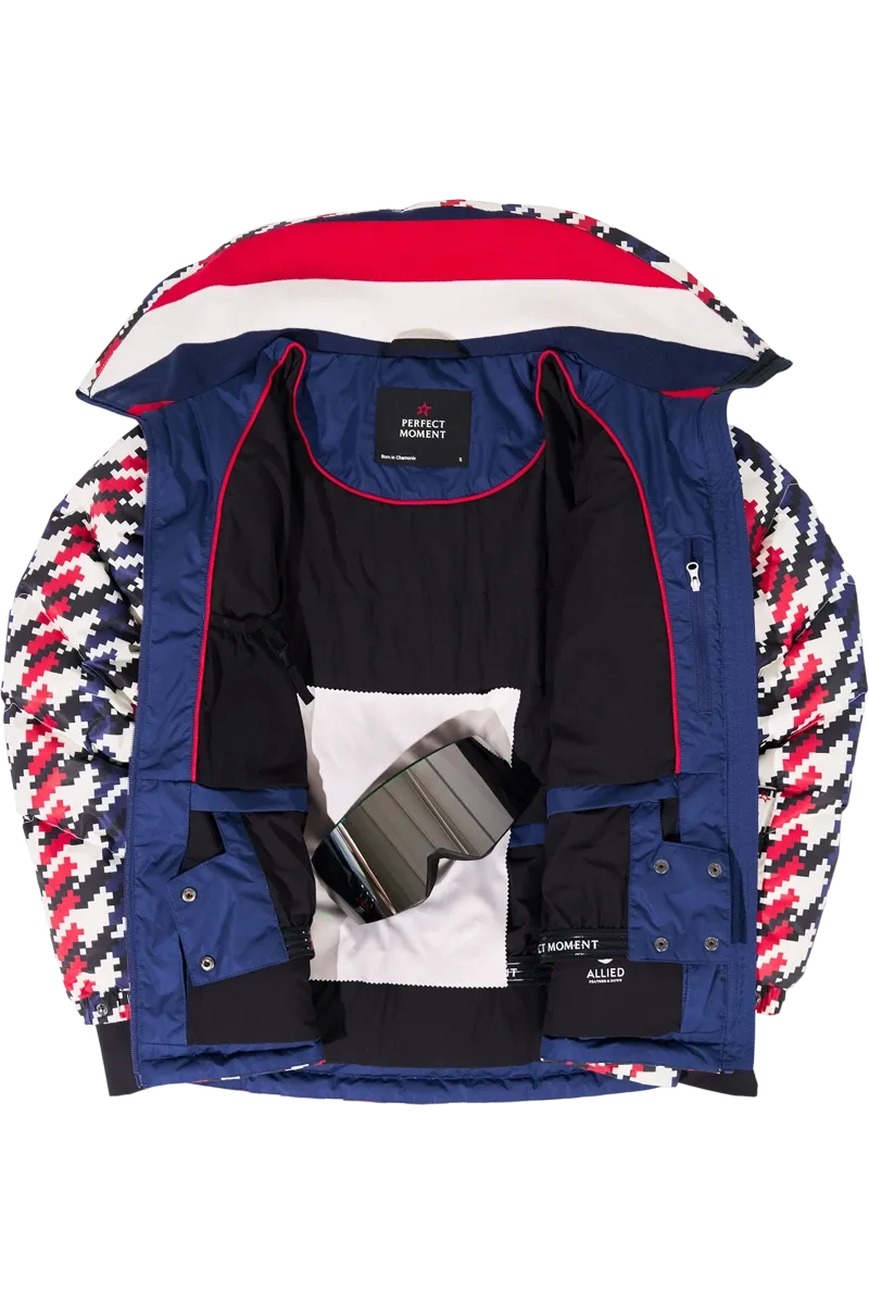 Houndstooth Ski Duvet Down Ski Jacket