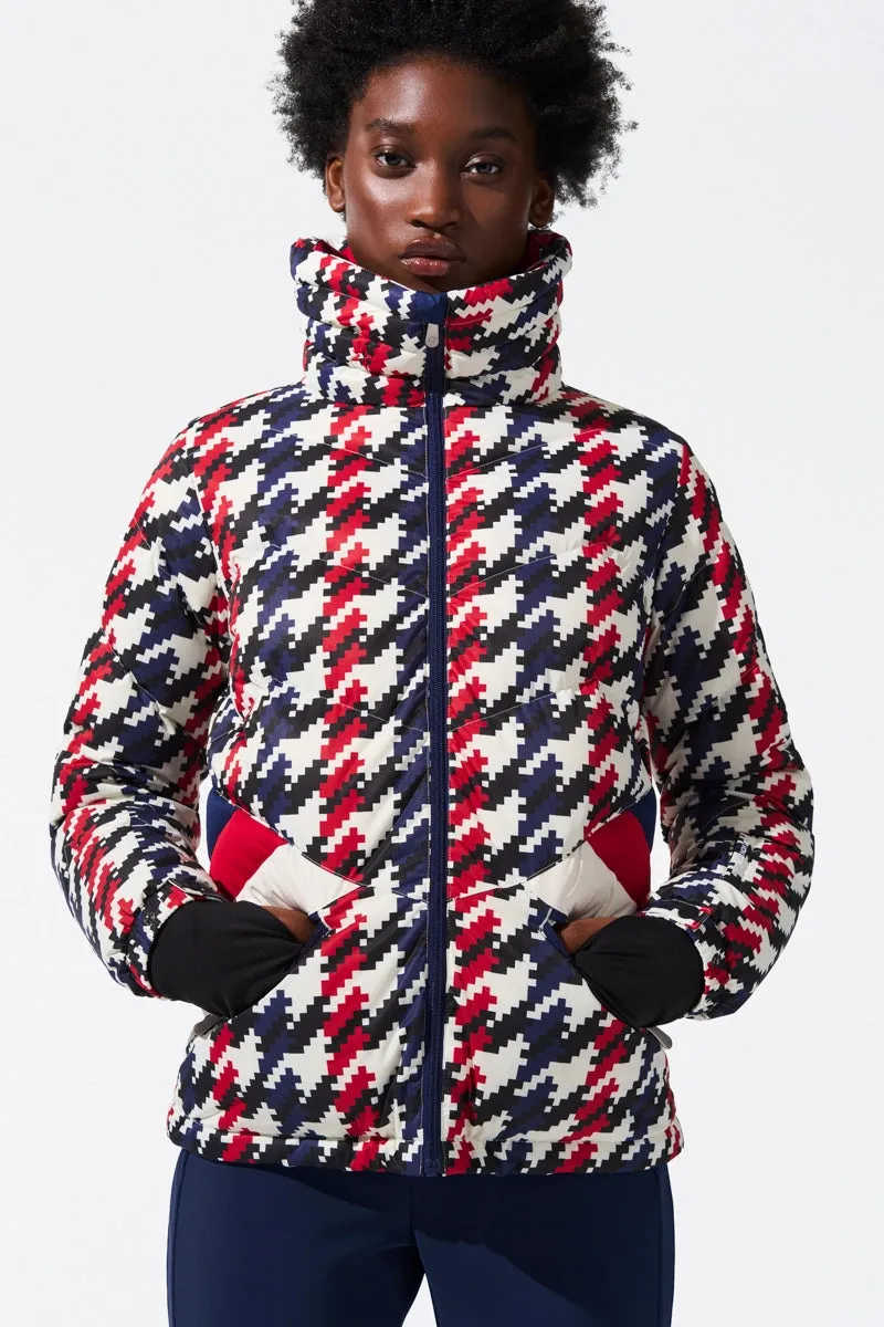 Houndstooth Ski Duvet Down Ski Jacket
