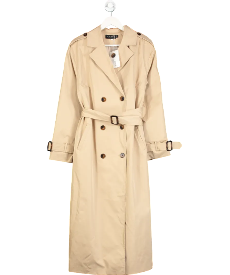 In The Style Beige Longline Trench Coat UK 14