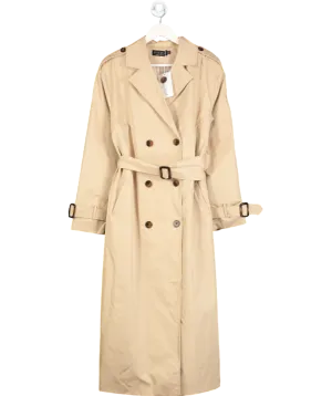 In The Style Beige Longline Trench Coat UK 14