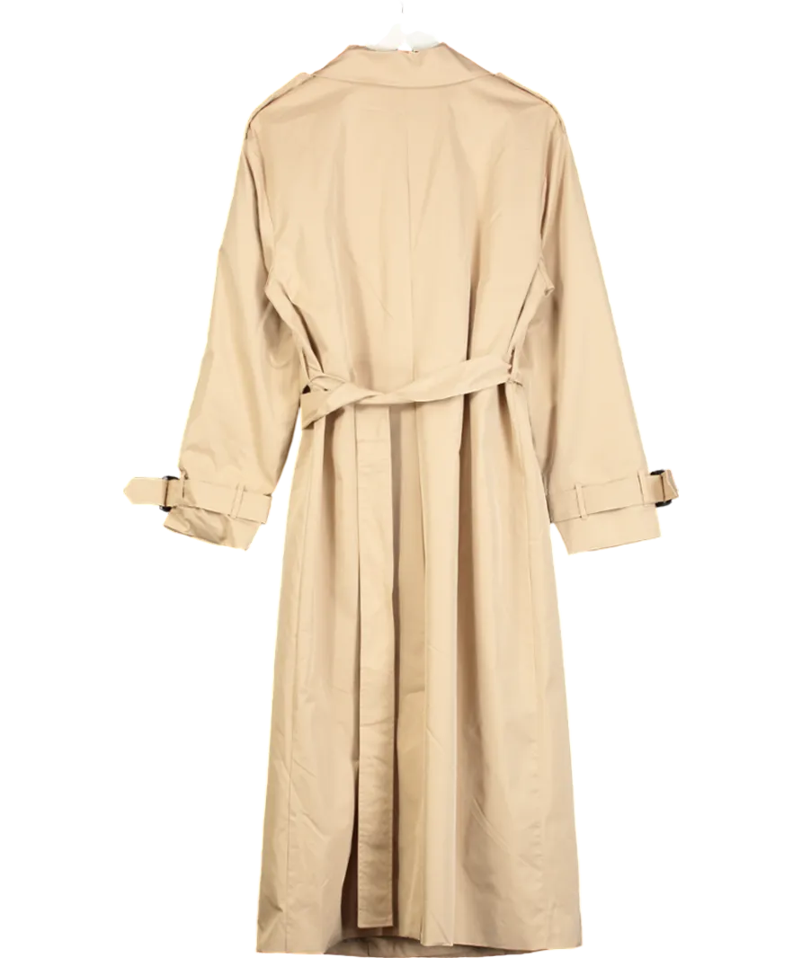 In The Style Beige Longline Trench Coat UK 14
