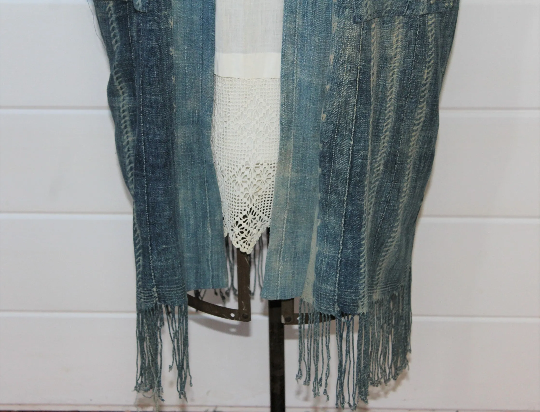 Indigo Shibori Duster Jacket