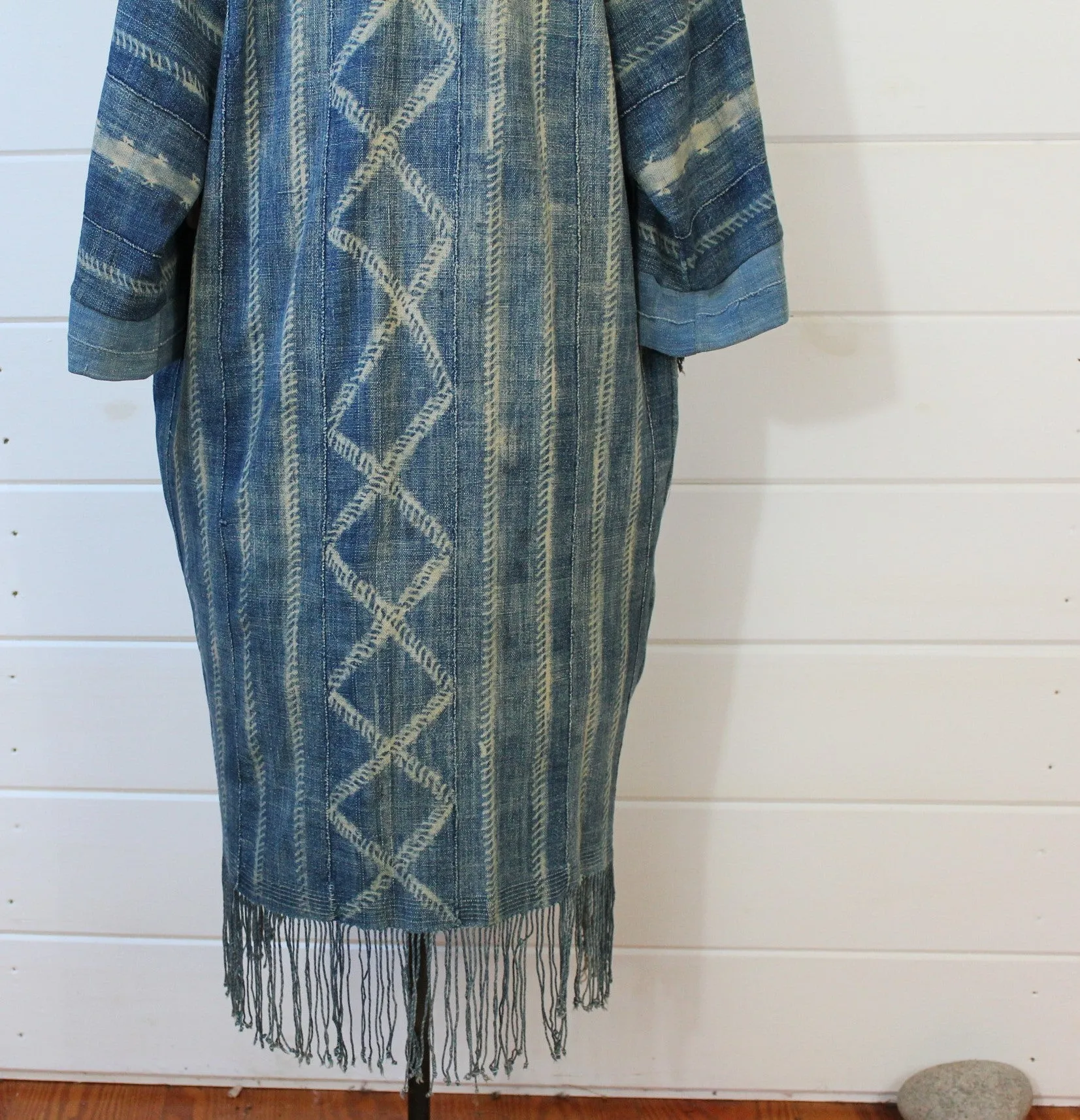 Indigo Shibori Duster Jacket