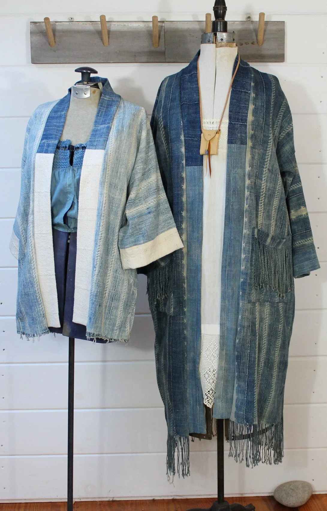 Indigo Shibori Duster Jacket