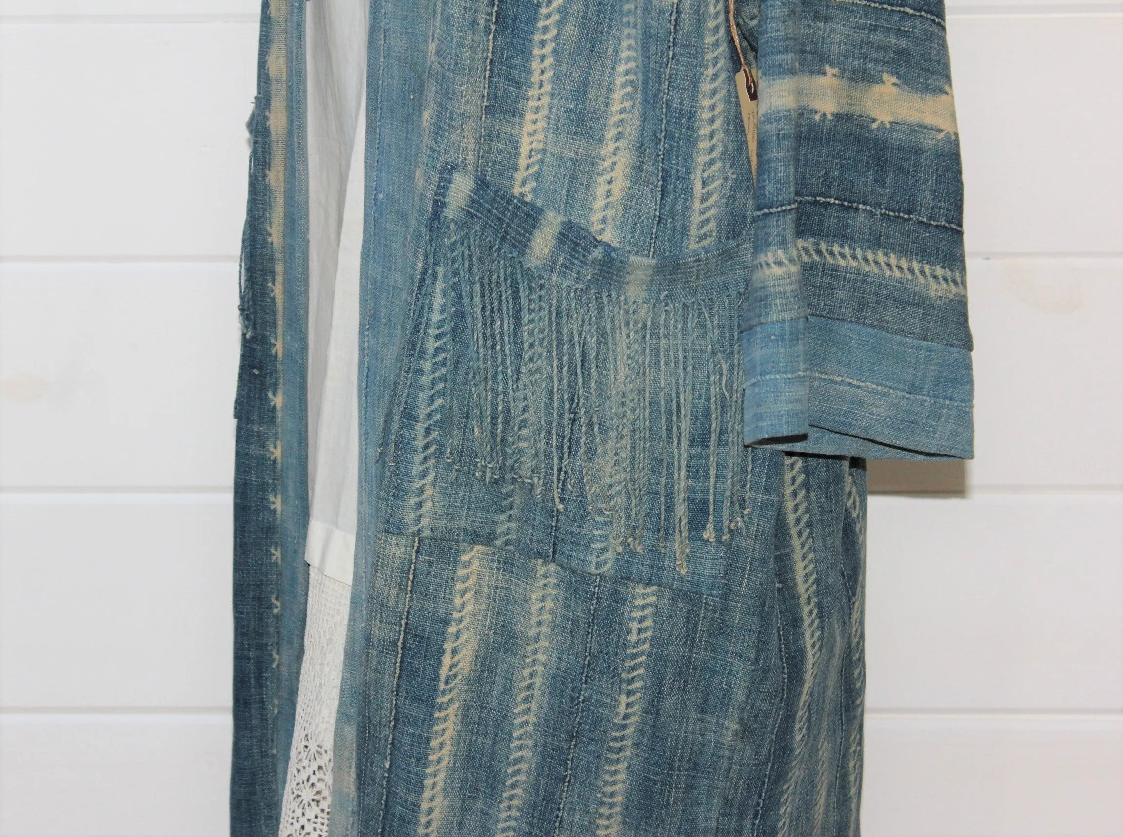 Indigo Shibori Duster Jacket