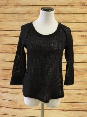James Perse Women's Sweater: Black 100% Cashmere Size 0, Pre-owned