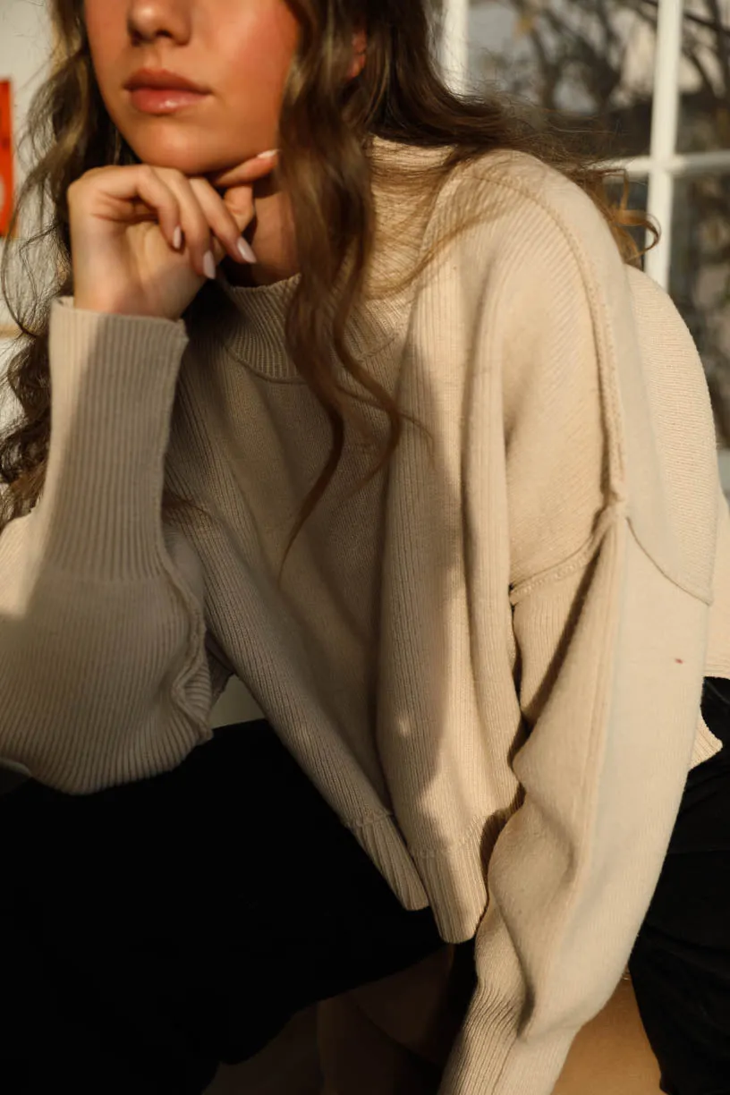 Jordan Sweater Short in Cream