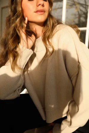 Jordan Sweater Short in Cream