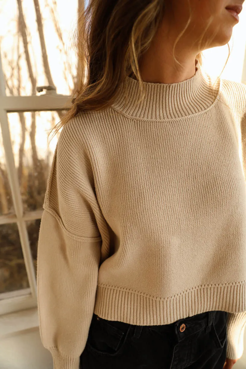 Jordan Sweater Short in Cream