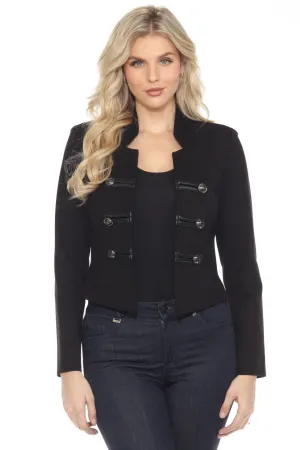Joseph Ribkoff Black Double Breasted Military Jacket 244127