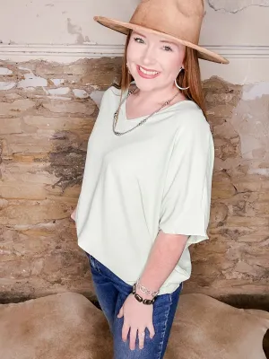 Kait Mint V-neck Top