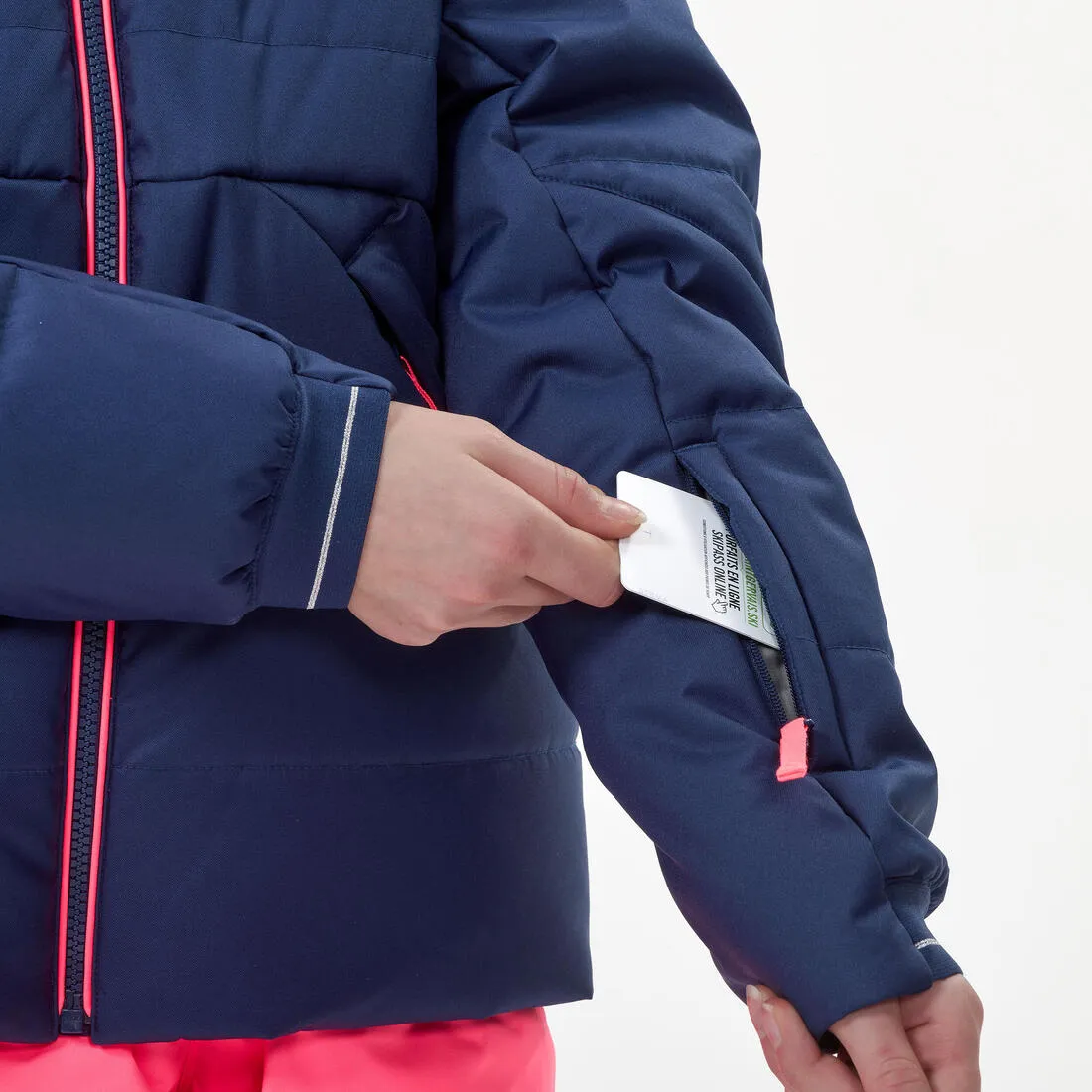 Kids’ warm and waterproof padded ski jacket - 100 warm