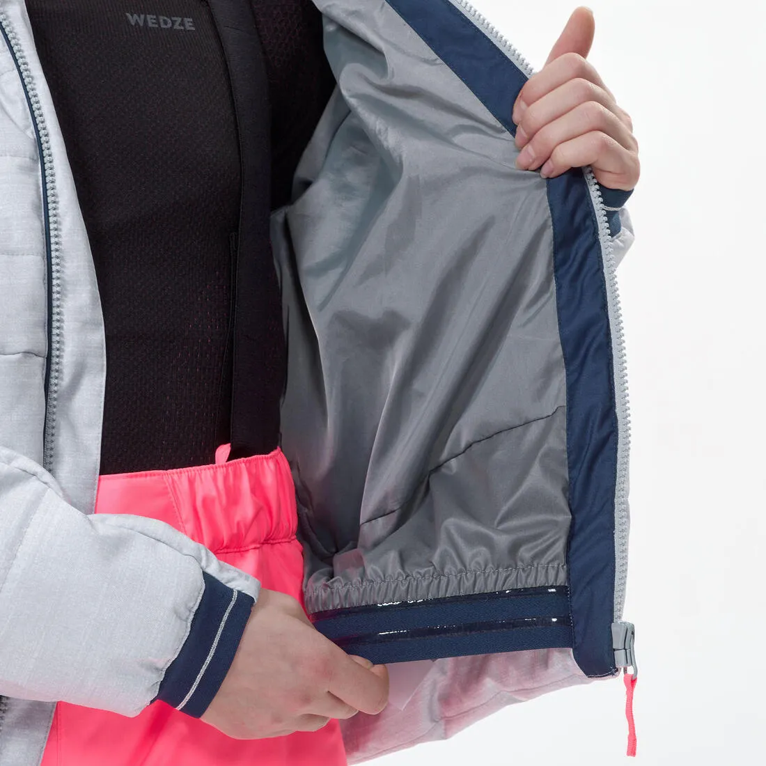 Kids’ warm and waterproof padded ski jacket - 100 warm