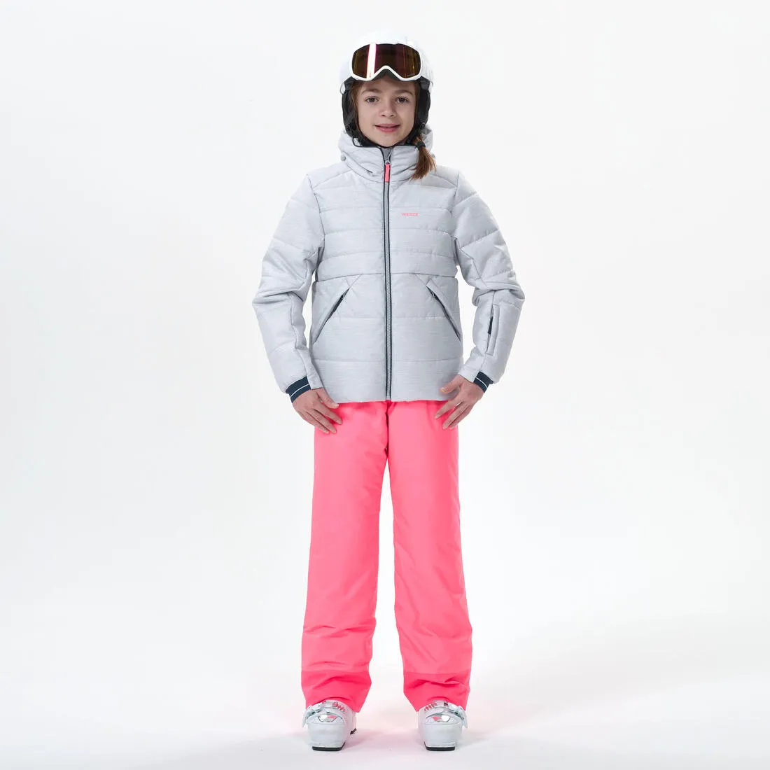 Kids’ warm and waterproof padded ski jacket - 100 warm