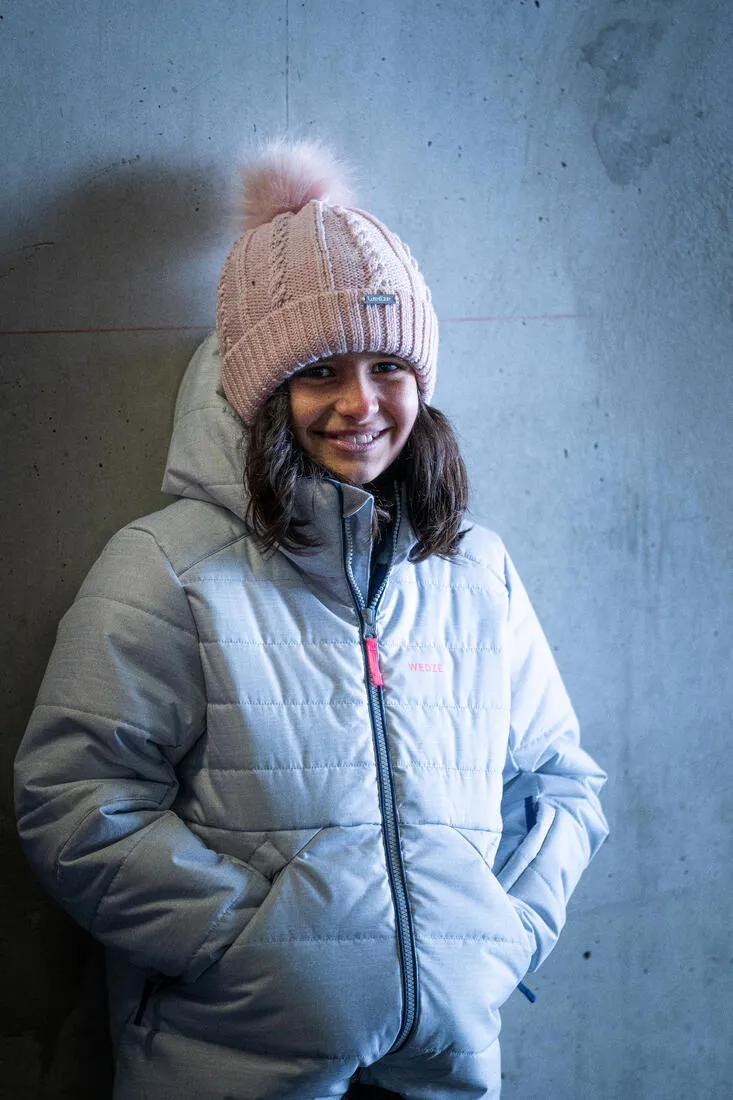 Kids’ warm and waterproof padded ski jacket - 100 warm