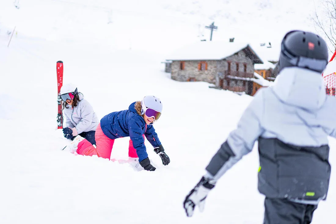 Kids’ warm and waterproof padded ski jacket - 100 warm