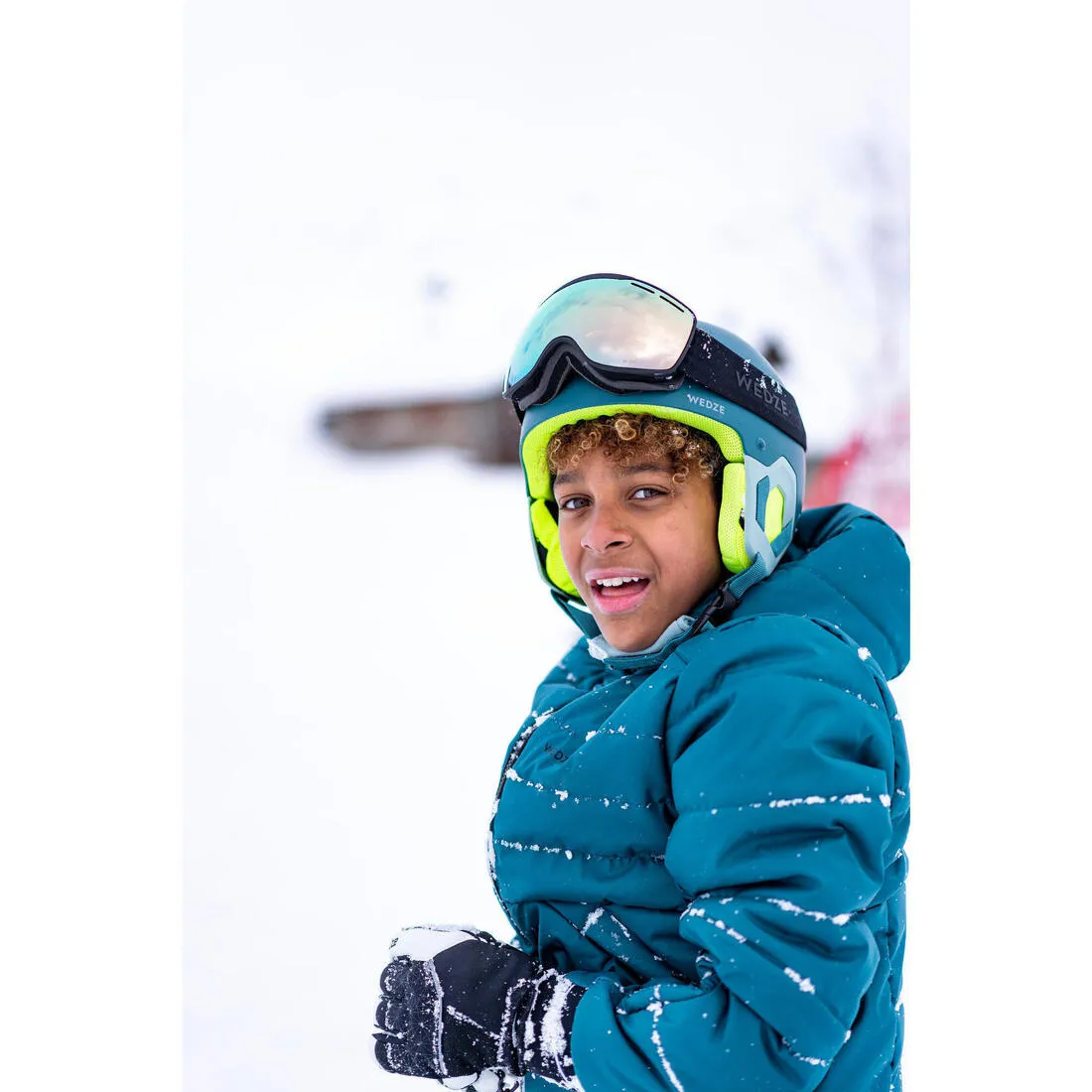 Kids’ warm and waterproof padded ski jacket - 100 warm