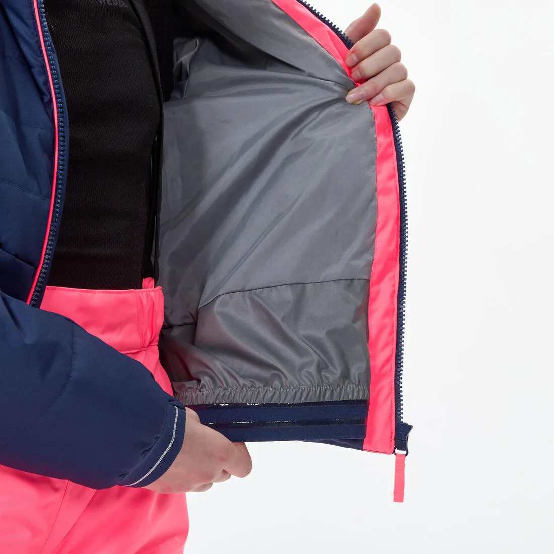 Kids’ warm and waterproof padded ski jacket - 100 warm