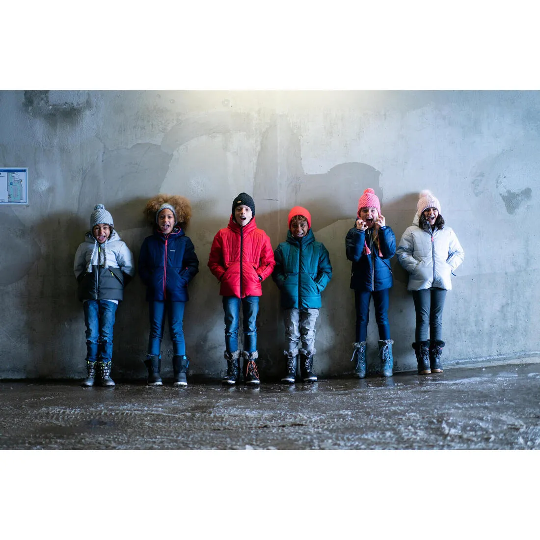 Kids’ warm and waterproof padded ski jacket - 100 warm