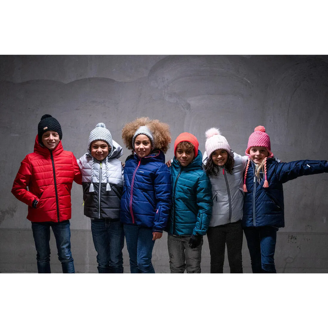Kids’ warm and waterproof padded ski jacket - 100 warm