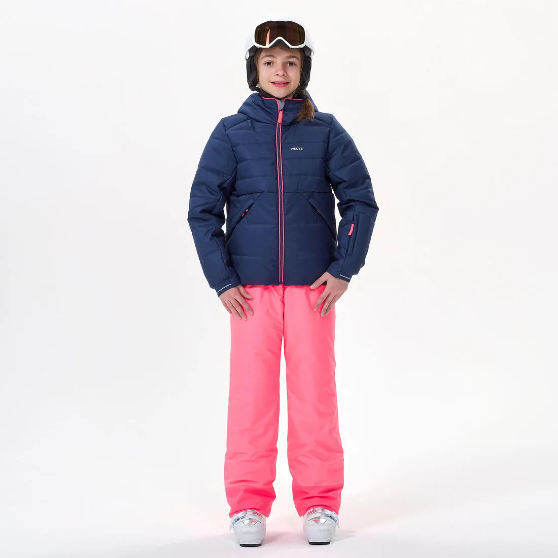 Kids’ warm and waterproof padded ski jacket - 100 warm