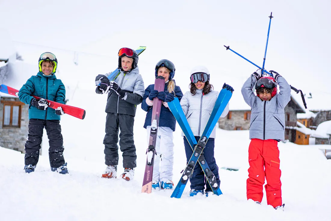 Kids’ warm and waterproof padded ski jacket - 100 warm