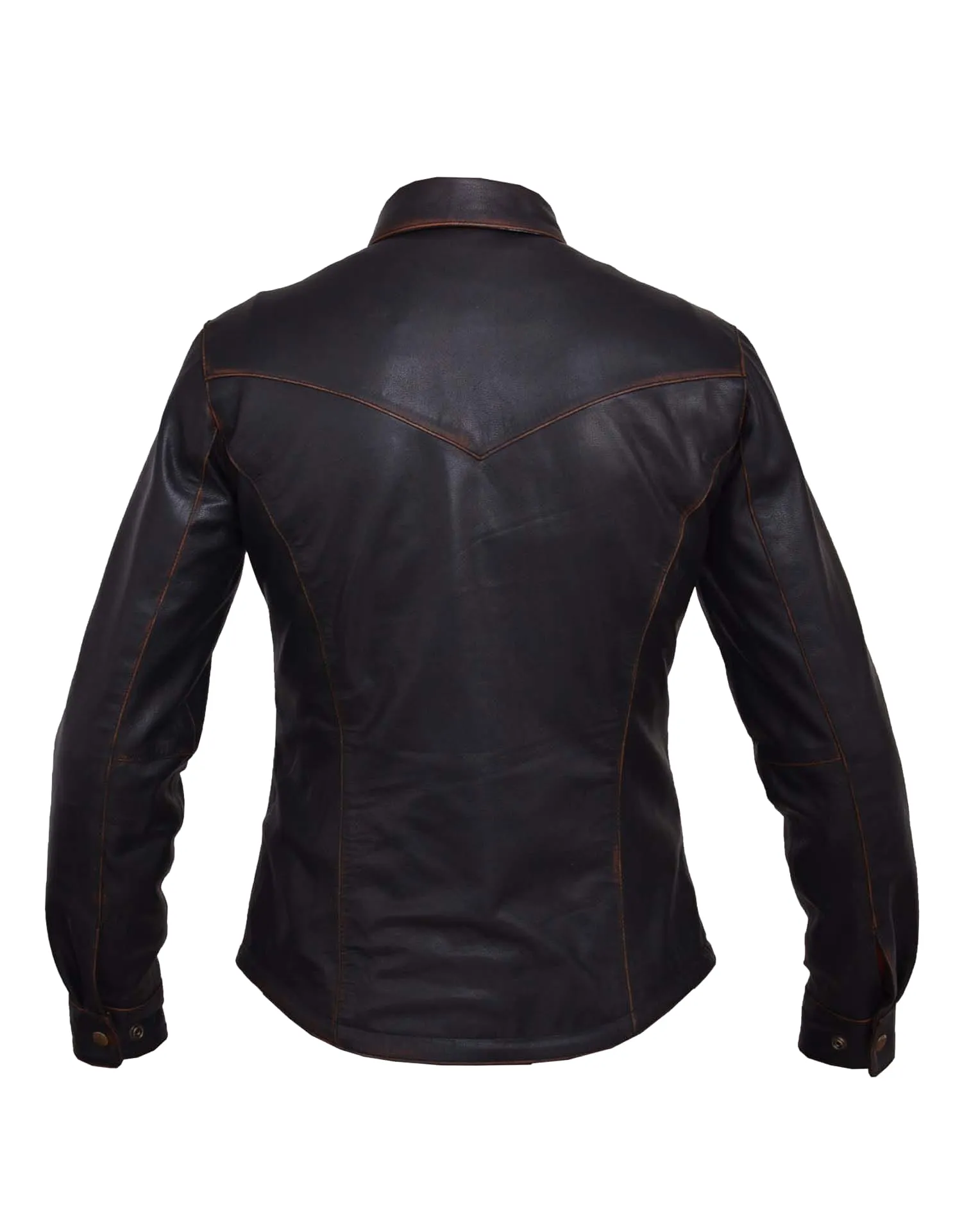 Ladies Premium Lightweight Leather Motorcycle Shirt