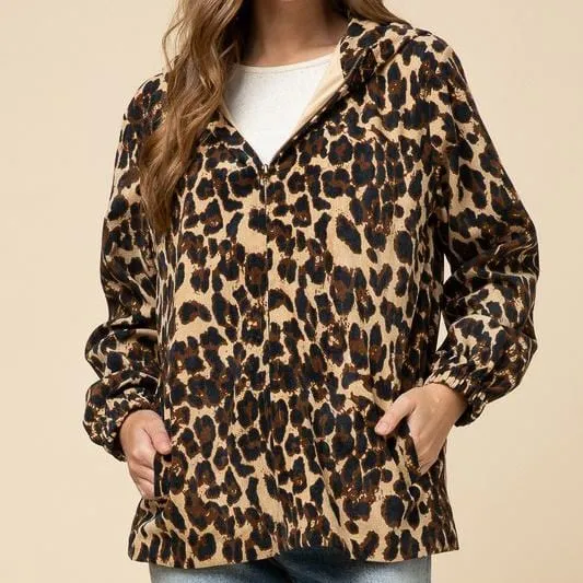 Laney Leopard Hooded Jacket