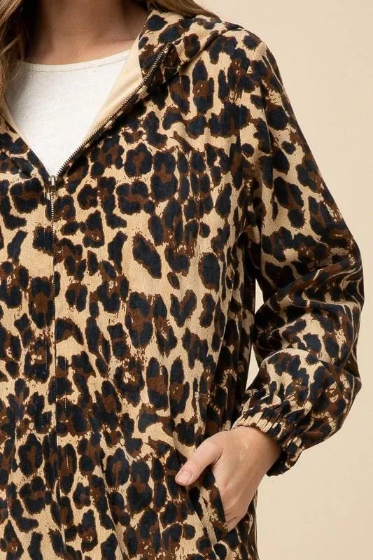 Laney Leopard Hooded Jacket