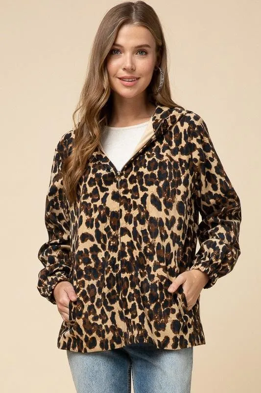 Laney Leopard Hooded Jacket