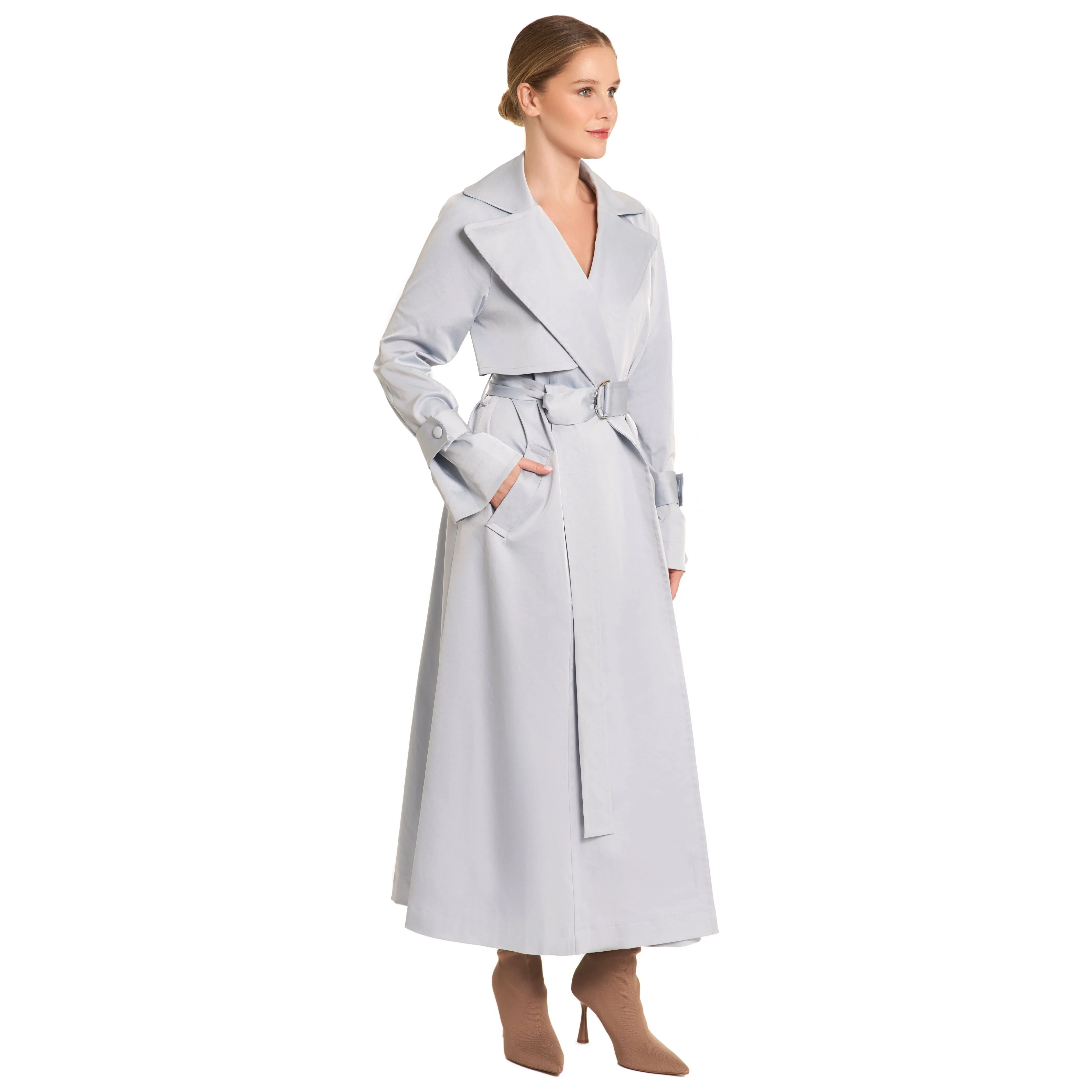 Light blue trench coat