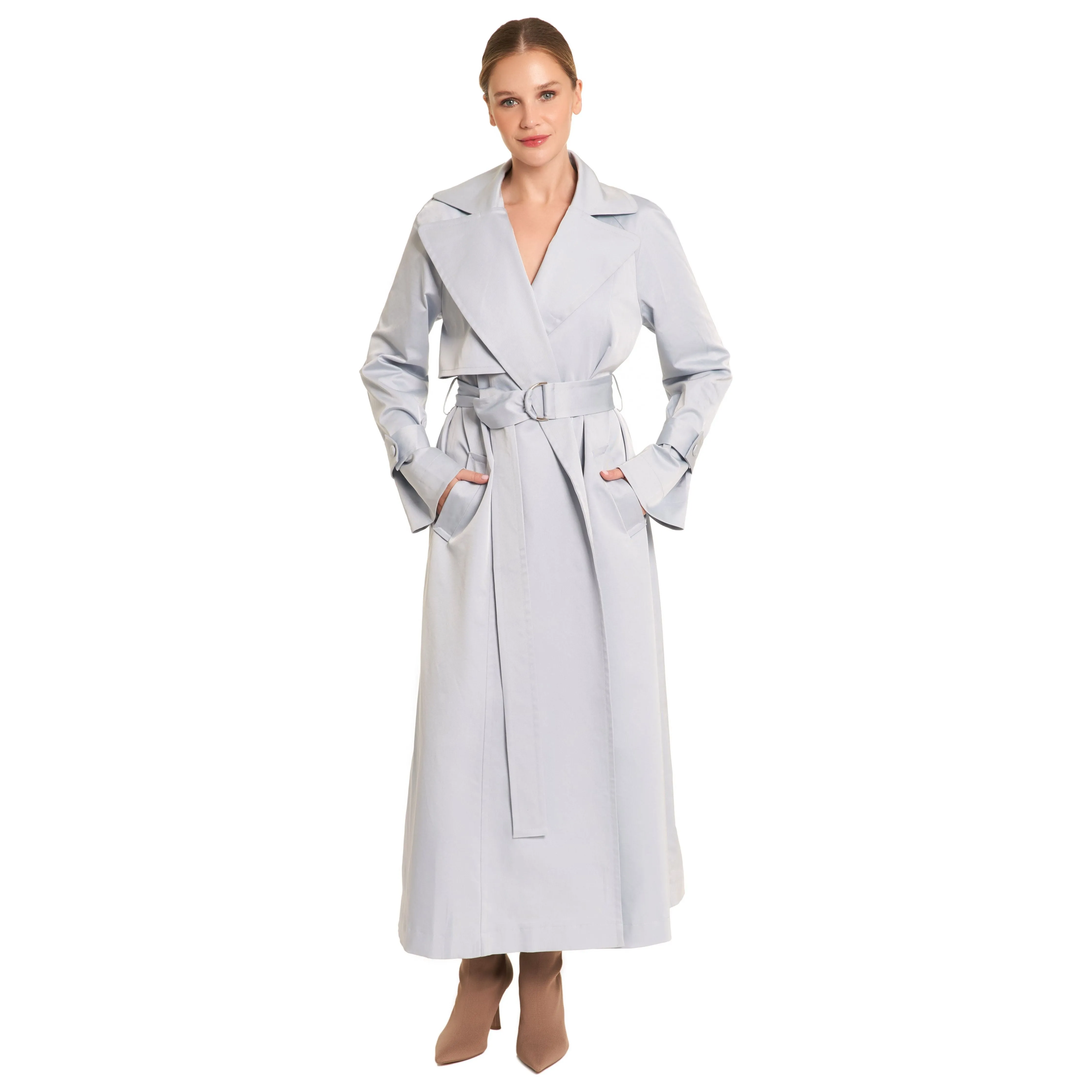Light blue trench coat