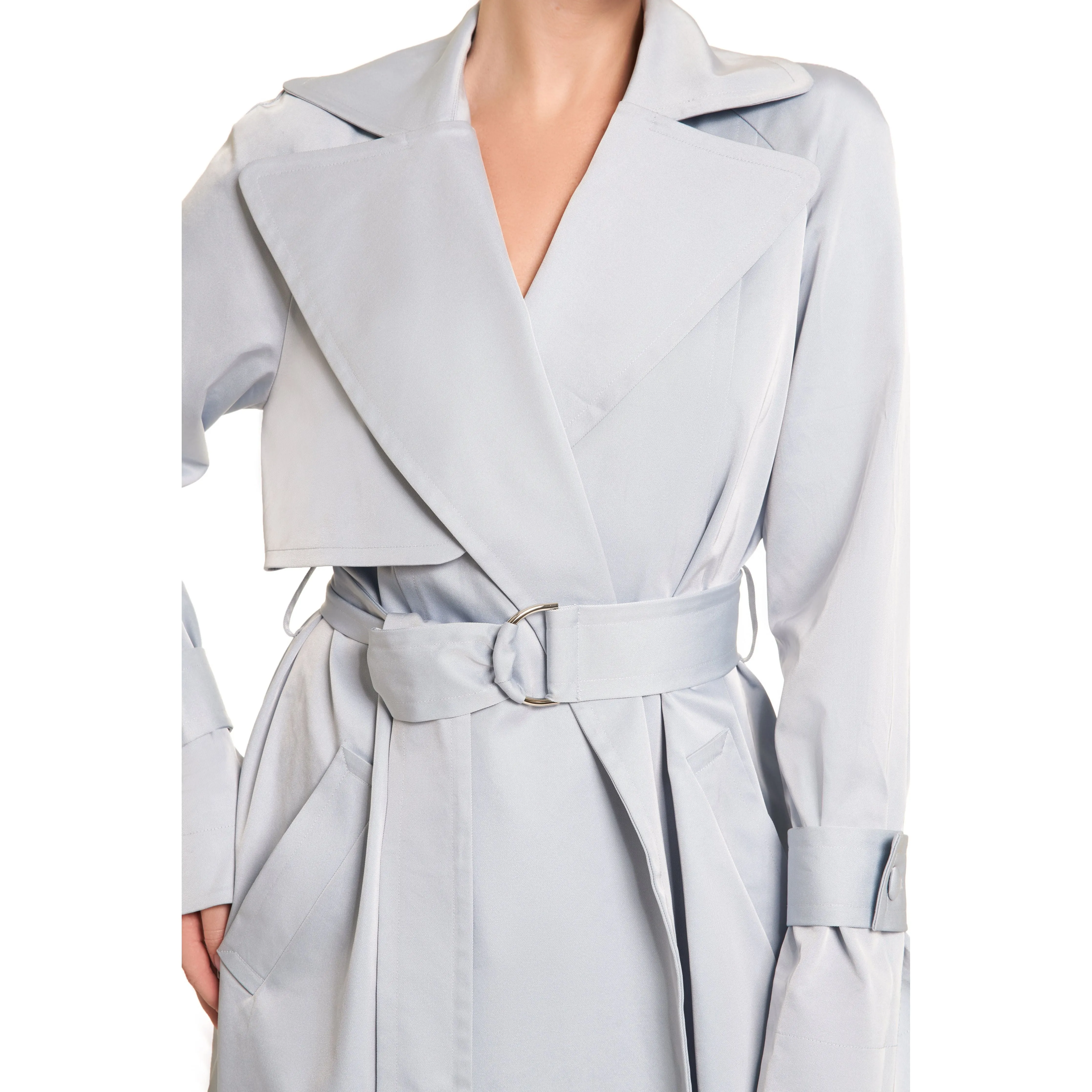 Light blue trench coat