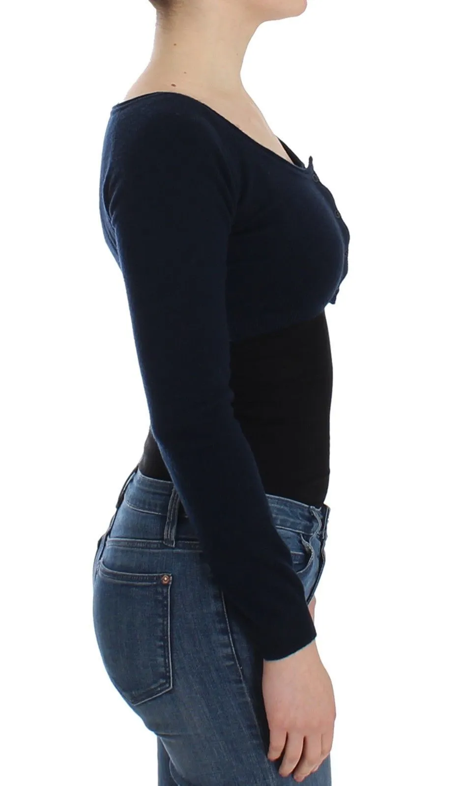 Lingerie Blue Cashmere Wool Sweater Top
