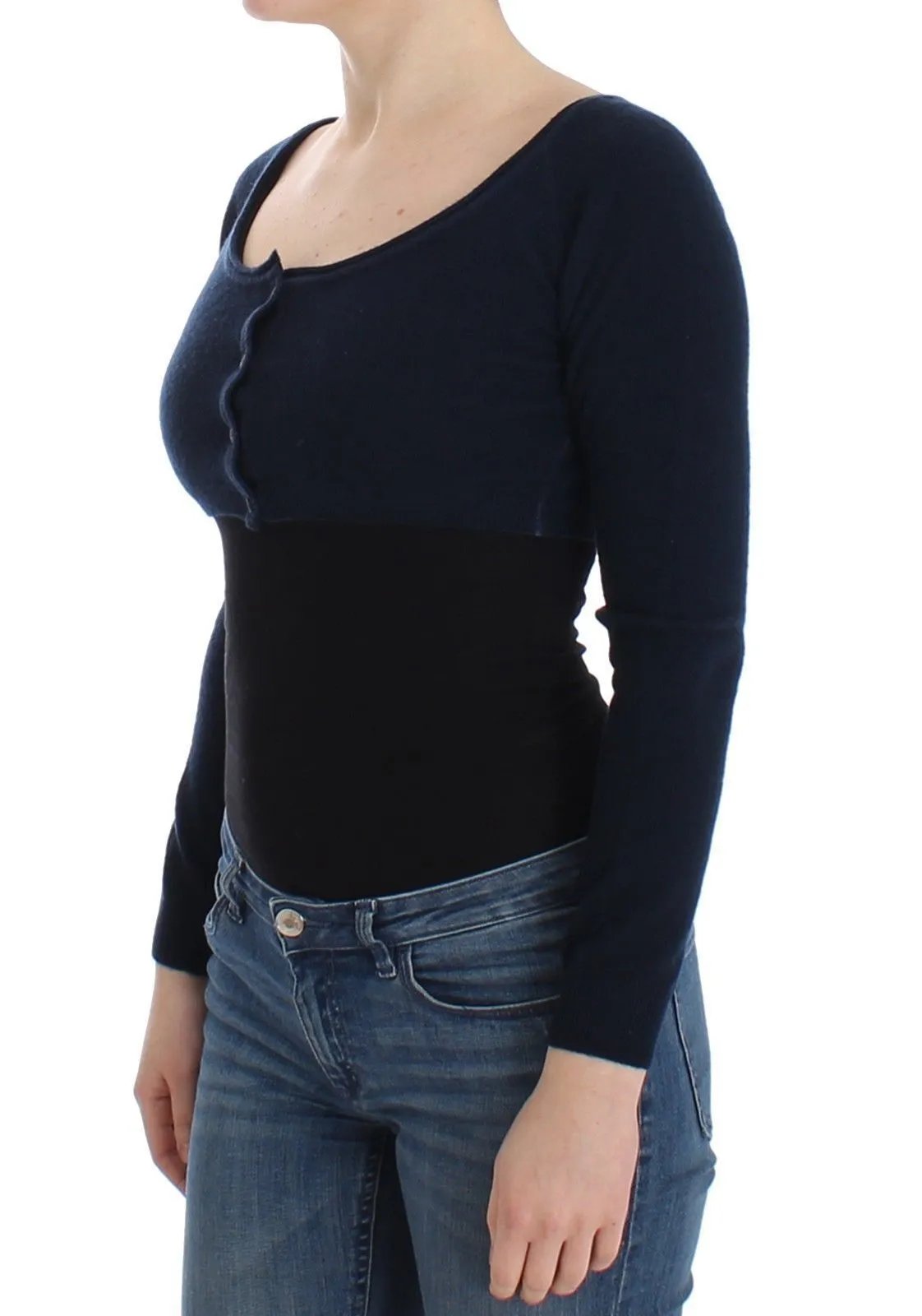 Lingerie Blue Cashmere Wool Sweater Top
