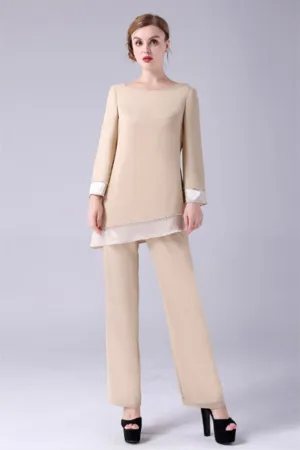 Long sleeves Jewel Asymmetrical mother's shirt
