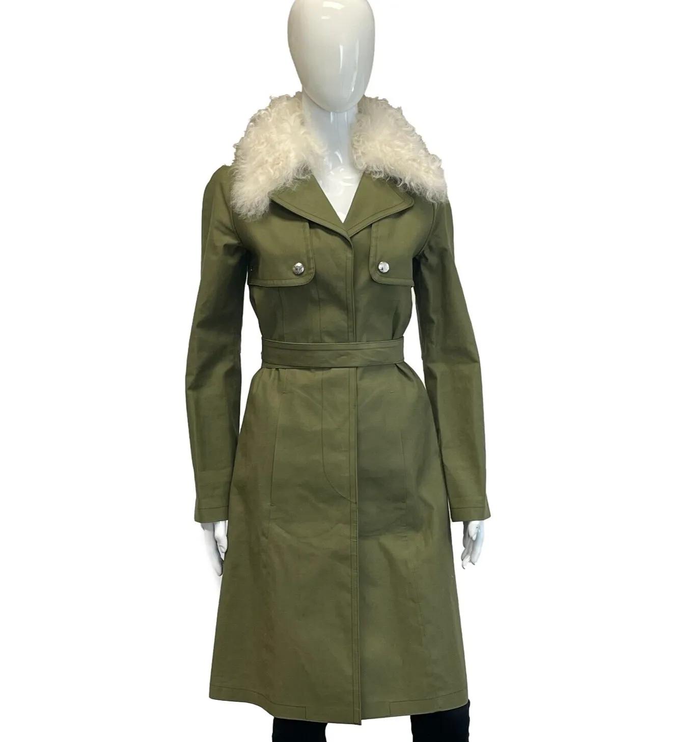 Louis Vuitton - Nicolas Ghesquière Belted Drill Army Coat 34 US 2