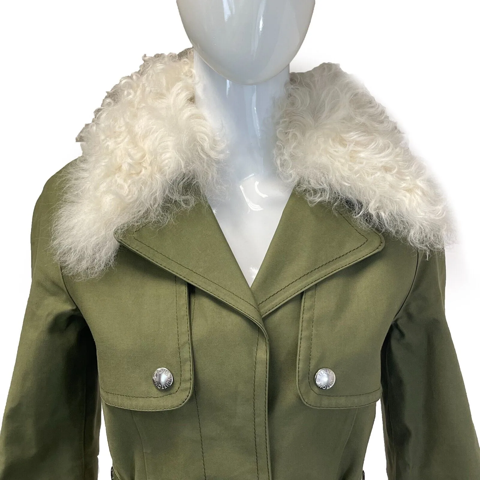 Louis Vuitton - Nicolas Ghesquière Belted Drill Army Coat 34 US 2