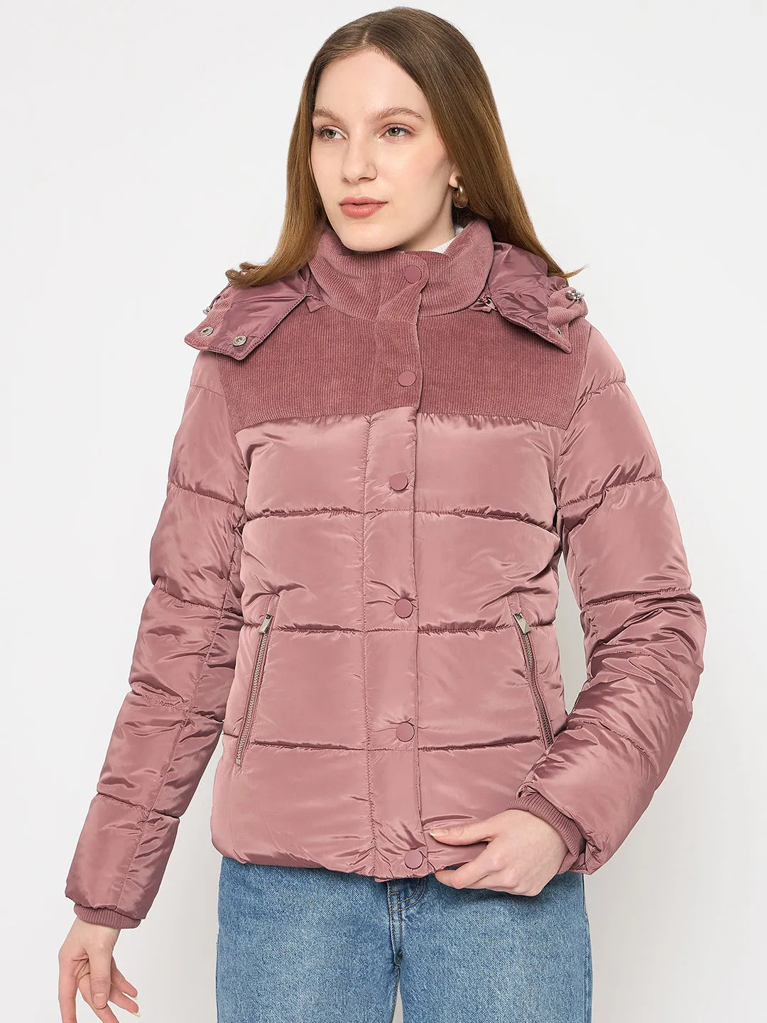 Madame Corduroy Down Rosewood Jacket