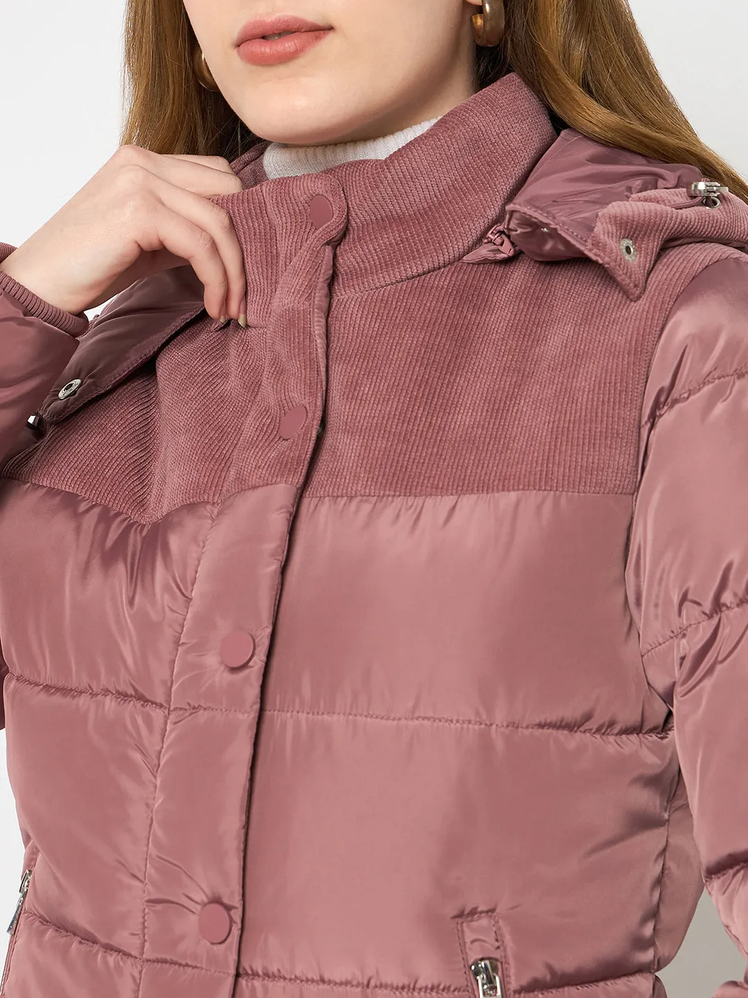 Madame Corduroy Down Rosewood Jacket