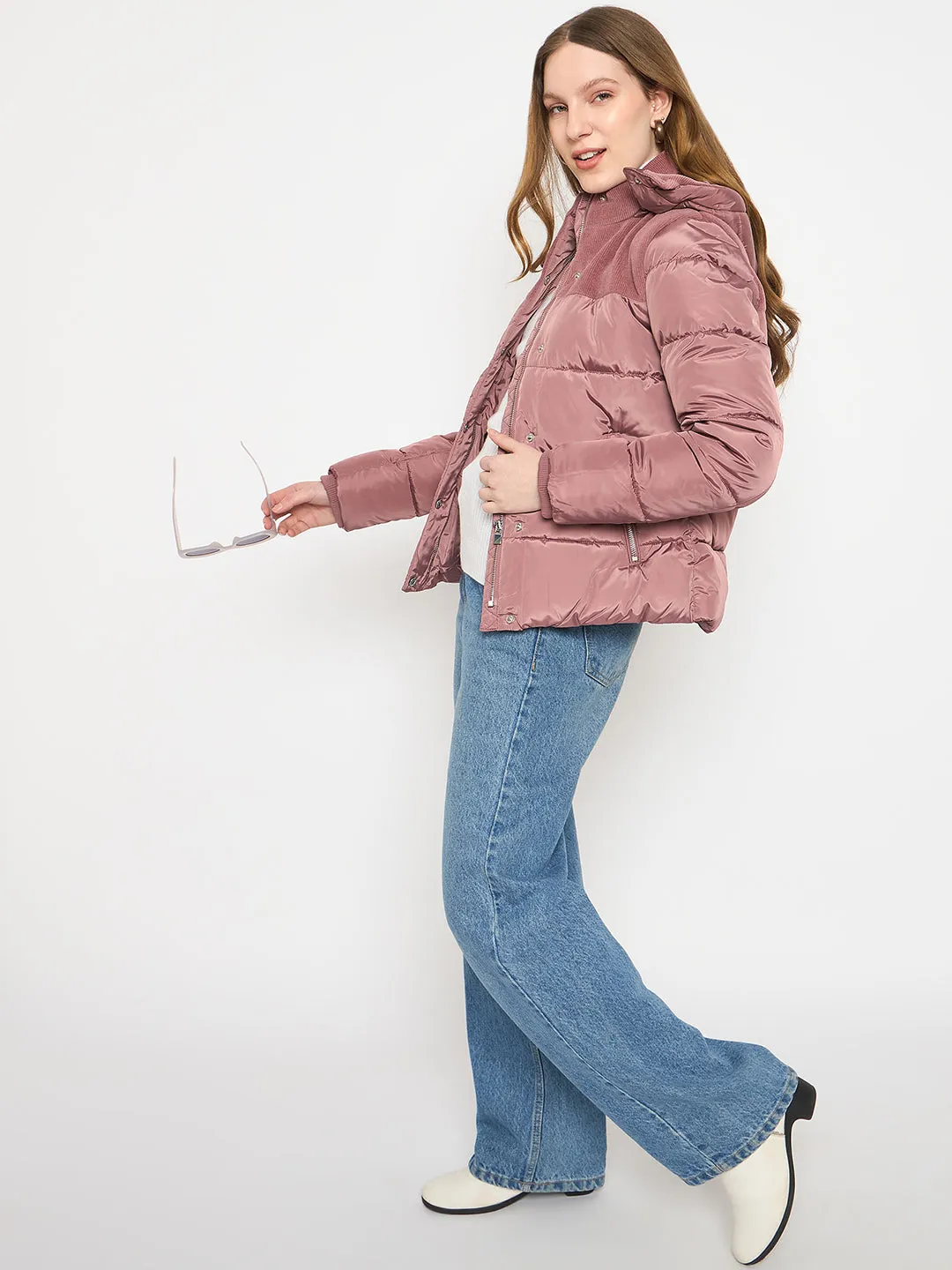 Madame Corduroy Down Rosewood Jacket