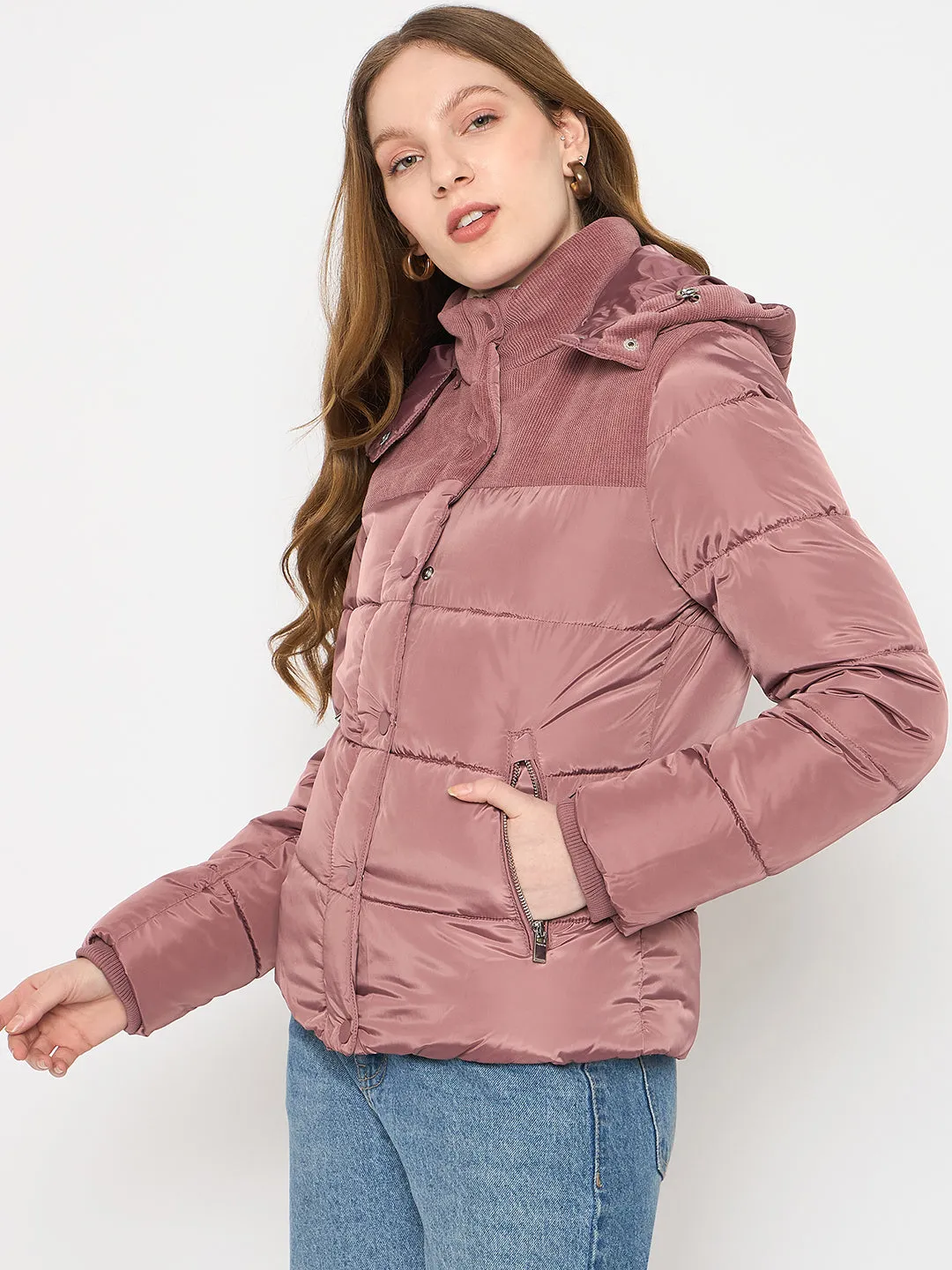 Madame Corduroy Down Rosewood Jacket