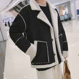Man Casual Lambswool Jackets  Plus Size