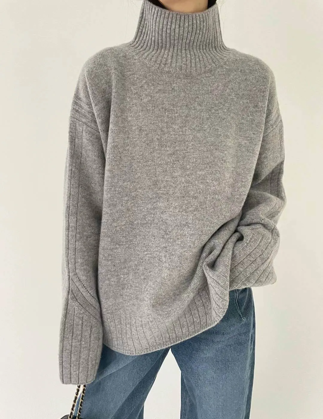 MARIS CASHMERE BLEND KNIT GREY