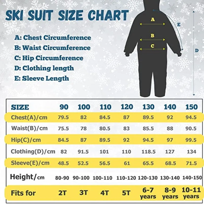 MCTi Kids Snowsuit - Waterproof & Easy On/Off (2-11 Years)