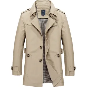 Men Jacket Coat Fashion Trench Coat New Spring Brand Casual Fit Overcoat Jacket Outerwear Male