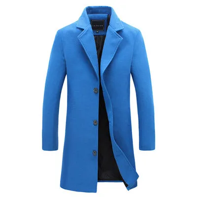 Men Slim Fits Coats Business Mens Long Winter Windproof Outwears